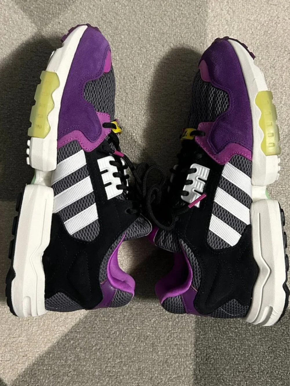 Adidas X Ninja ZX Torsion 'Time In-Glory Purple' Mesh/Suede Sneakers Men's 10.5